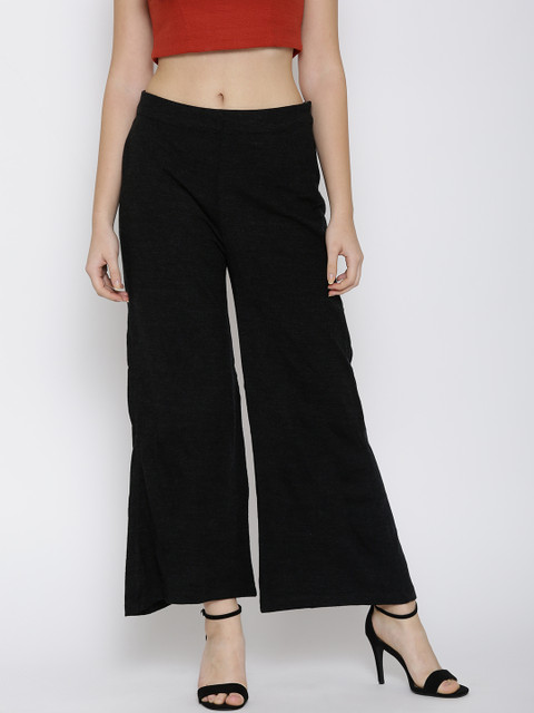 

W Women Black Solid Palazzo Trousers