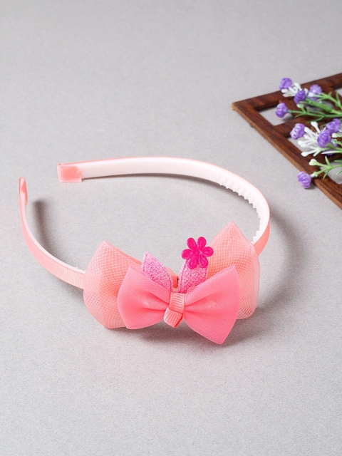 

Golden Peacock Women Pink Embellished Hairband