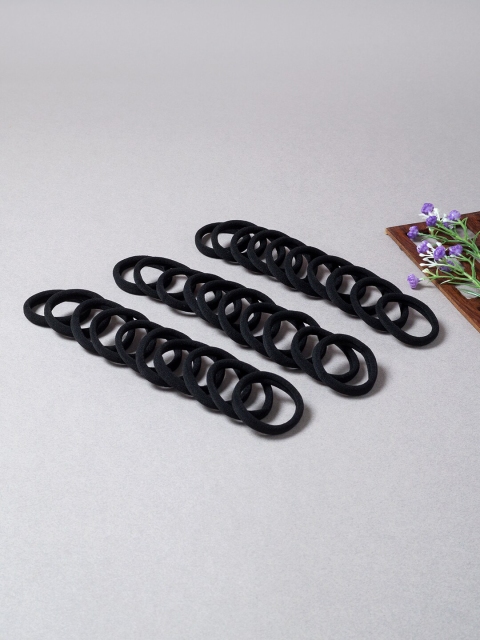 

Golden Peacock Women Set Of 30 Black Ponytail Holders