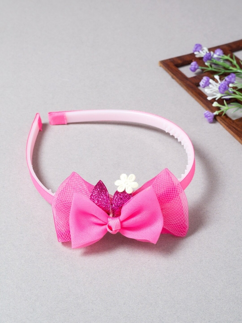 

Golden Peacock Women Pink Embellished Hairband