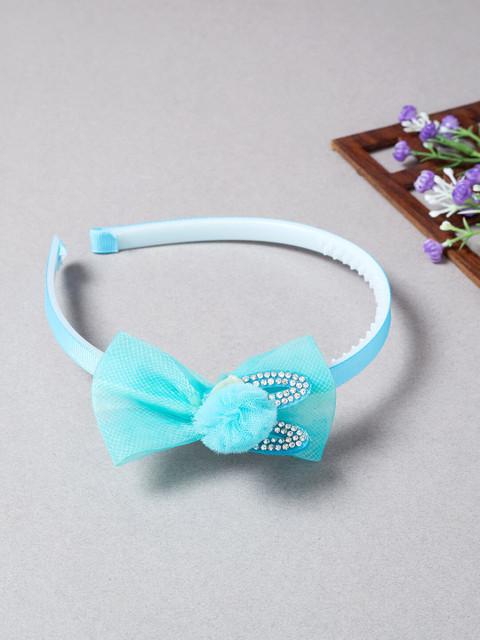 

Golden Peacock Women Blue Embellished Hairband
