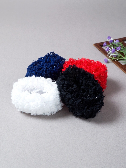 

Golden Peacock Set of 4 Women Ponytail Holders, Blue