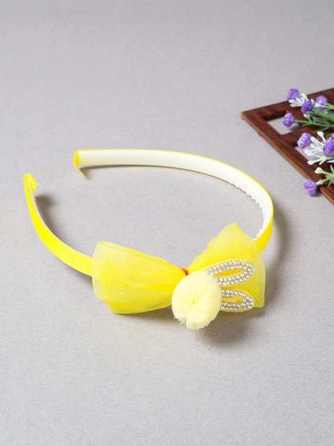 

Golden Peacock Women Yellow Embellished Hairband
