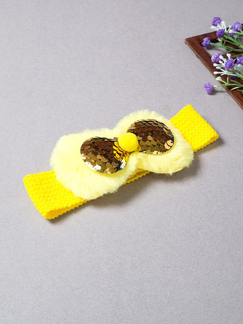 

Golden Peacock Women Yellow Embellished Hairband
