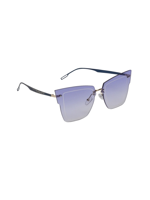 

Swiss Design Unisex Blue Lens & Gold-Toned Butterfly Sunglasses - SDSG-DBG-03-Blue