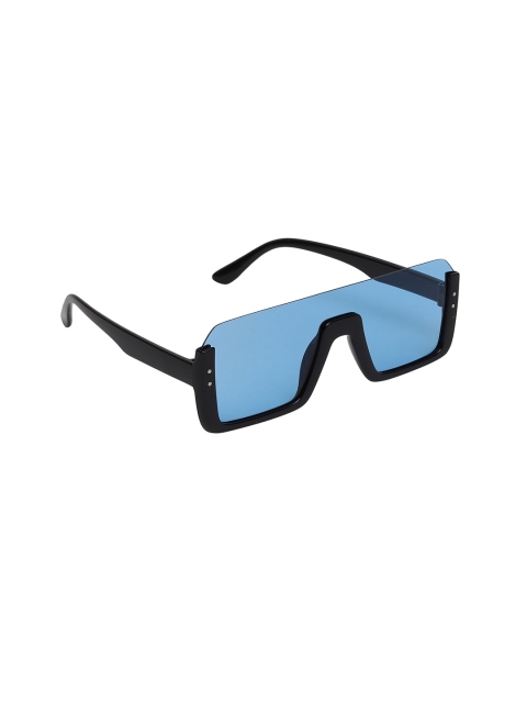 

Swiss Design Unisex Blue Lens & Black Half Rim Square Sunglasses SDSG-MOON FLASH