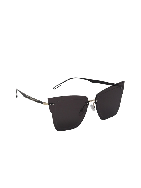 

Swiss Design Unisex Grey Lens & Black Butterfly Sunglasses with UV Protected Lens