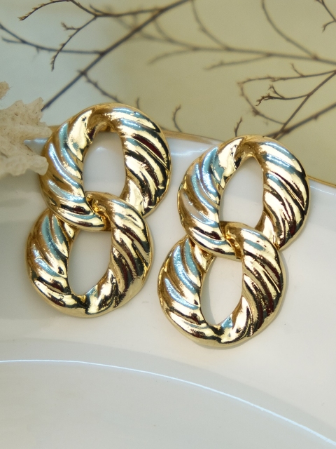 

Ayesha Gold-Toned Contemporary Drop Earrings