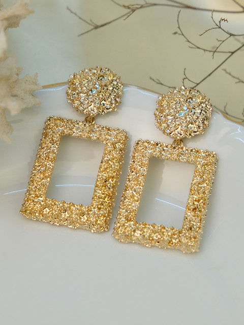 

Ayesha Gold-Toned Contemporary Drop Earrings