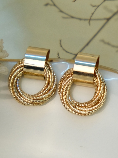 

Ayesha Gold-Toned Contemporary Drop Earrings