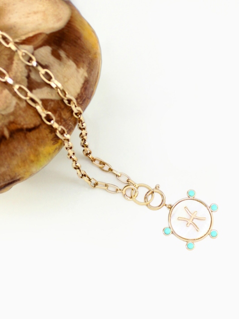

Runway Ritual Gold-Toned & Off White Gold-Plated Charm Chain