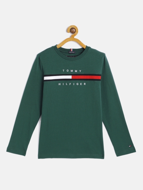 

Tommy Hilfiger Boys Green Brand Logo Organic Cotton T-shirt