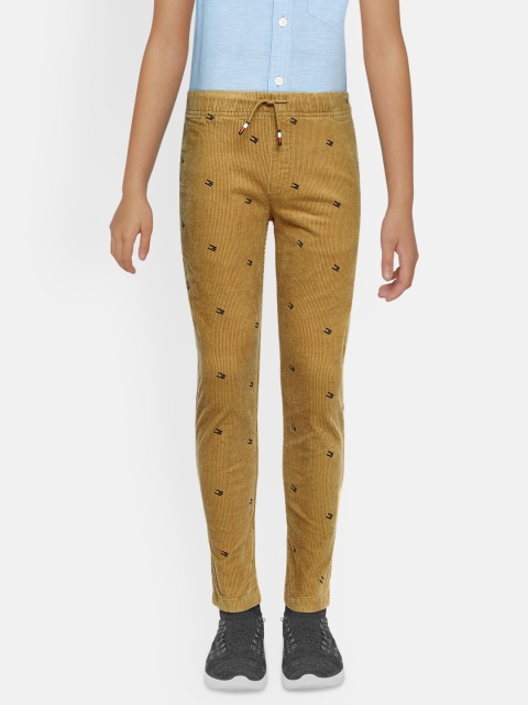 

Tommy Hilfiger Boys Brown Printed Corduroy Regular Trousers
