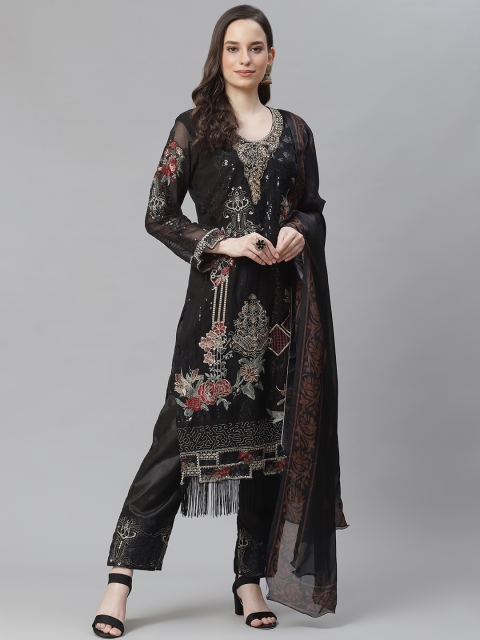 

Readiprint Fashions Black & Red Embroidered Unstitched Dress Material