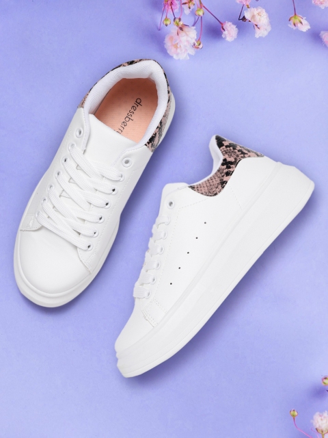 

DressBerry Women White Solid Sneakers