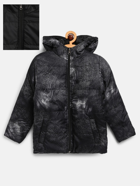 

Little Marco Boys Black & White Reversible Hooded Padded Jacket