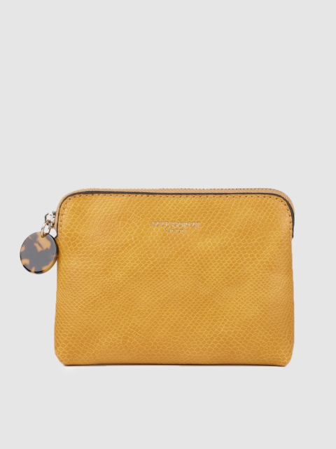 

Accessorize Tan Brown Solid Purse With Zip Detail
