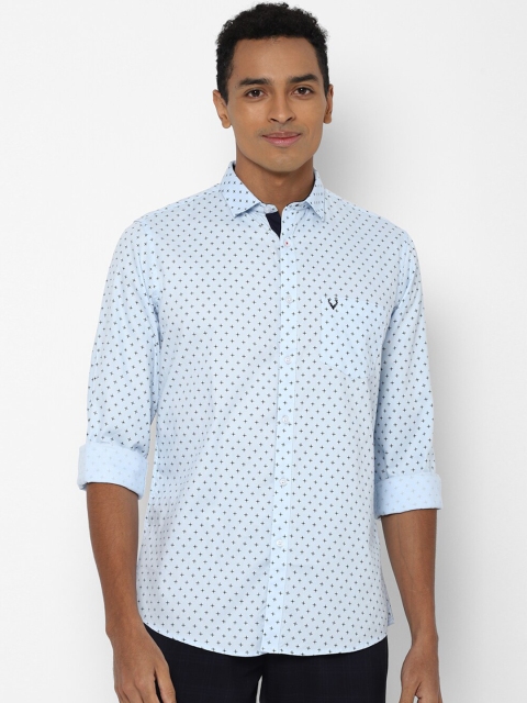 

Allen Solly Men Blue Slim Fit Opaque Printed Casual Shirt