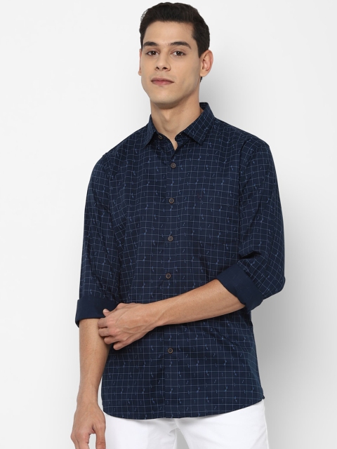 

Allen Solly Men Navy Blue Slim Fit Opaque Printed Casual Shirt