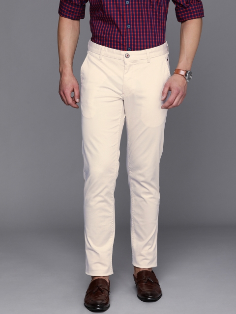 

Louis Philippe Sport Men Beige Solid Slim Fit Chinos Trousers