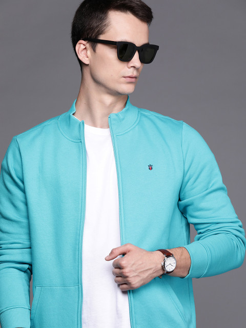 

Louis Philippe Sport Men Blue Solid Front Open Sweatshirt