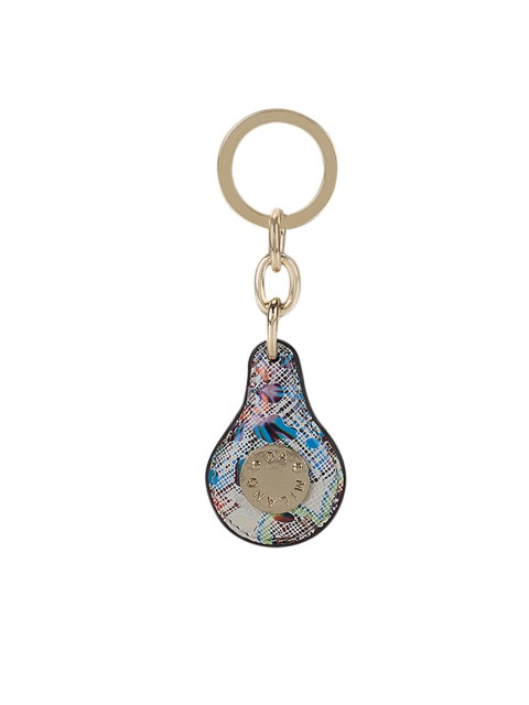 

Da Milano Off White & Blue Leather Key Chain