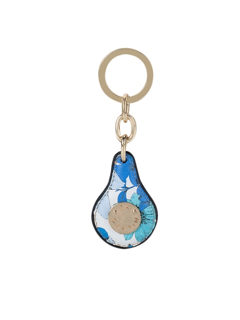 

Da Milano Off-White & Blue Printed Leather Key Chain