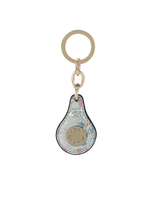 

Da Milano Off White & Silver Leather Keychain