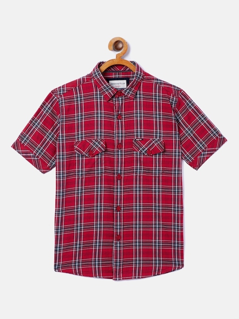 

Crimsoune Club Boys Red Tartan Checked Casual Shirt