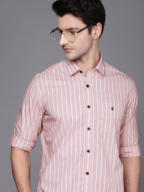 

Louis Philippe Sport Men Red & White Slim Fit Opaque Striped Casual Shirt
