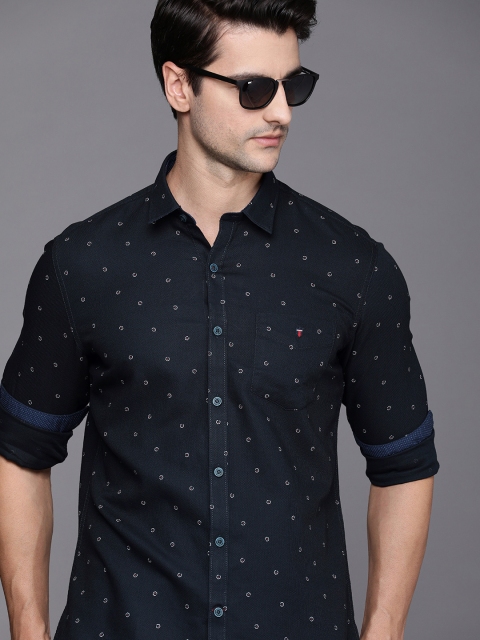 

Louis Philippe Sport Men Navy Blue Slim Fit Printed Casual Shirt