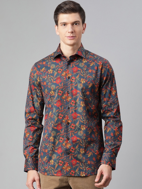 

Matinique Men Navy Blue Floral Opaque Printed Casual Shirt