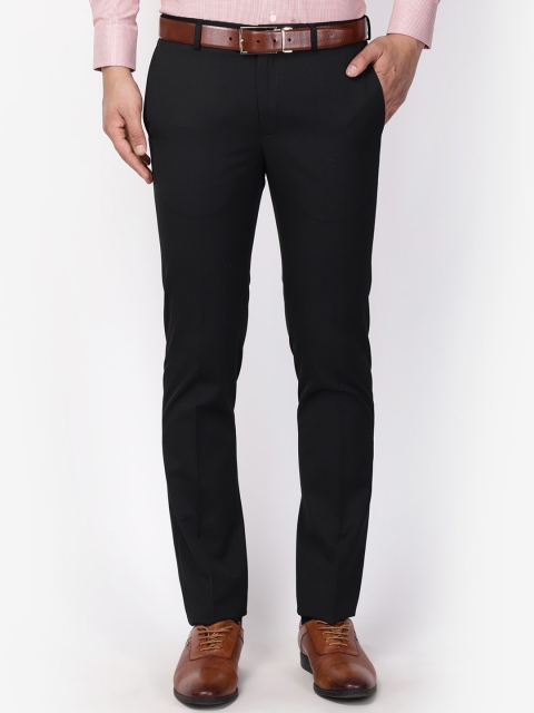 

Blackberrys Men Black Slim Fit Formal Trousers