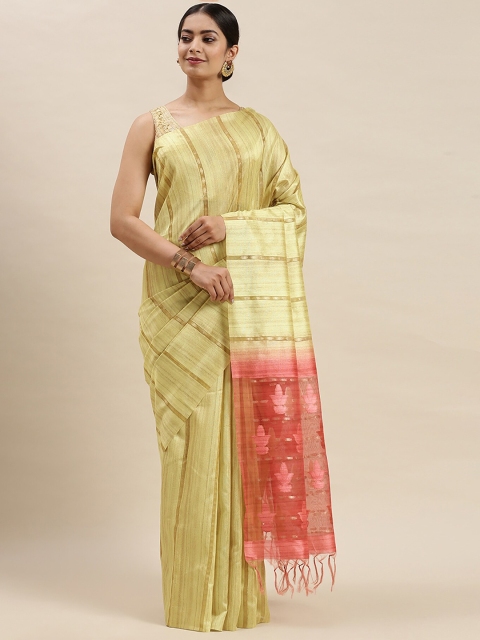 

Soch Women Yellow & Red Silk Blend Woven Designed Saree