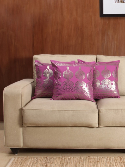 

House This Purple Set of 3 Printed 16" x 16" Square Cushion Covers