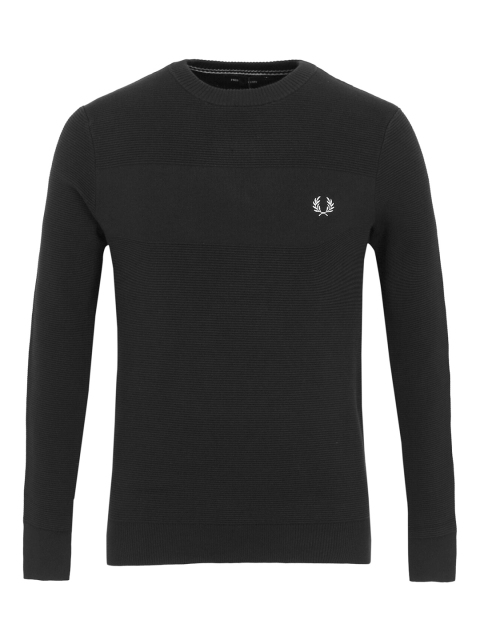

Fred Perry Men Black Striped Pullover Sweater