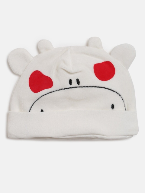 

Chicco Unisex Kids White & Red Embroidered Sustainable Beanie