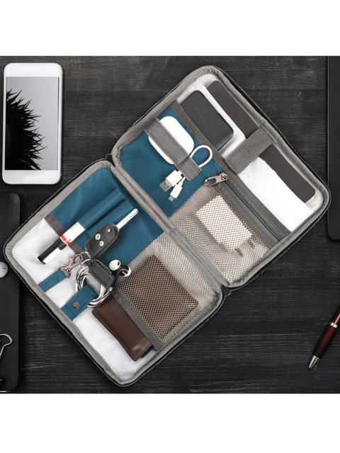 

THE ASSEMBLY Blue Solid Gadget Tech Kit Organizer