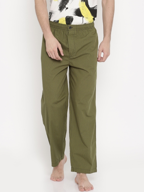 

Liberty Olive Green Checked Pyjamas 8907158025942