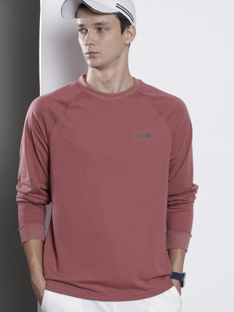 

AMERICAN EAGLE OUTFITTERS Men Mauve Solid T-shirt