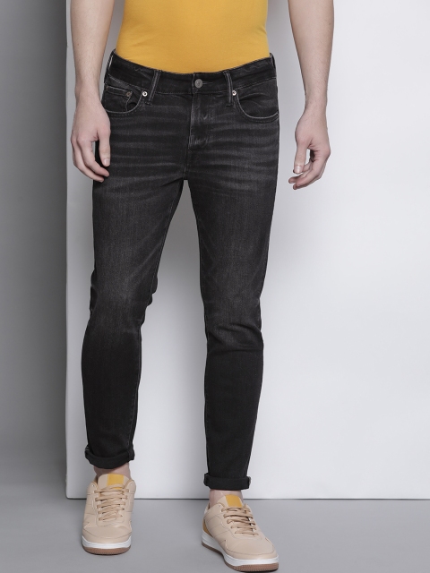 

AMERICAN EAGLE OUTFITTERS Men Black Skinny Fit Light Fade Stretchable Jeans