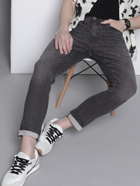 

AMERICAN EAGLE OUTFITTERS Men Charcoal Slim Fit Light Fade Stretchable Jeans