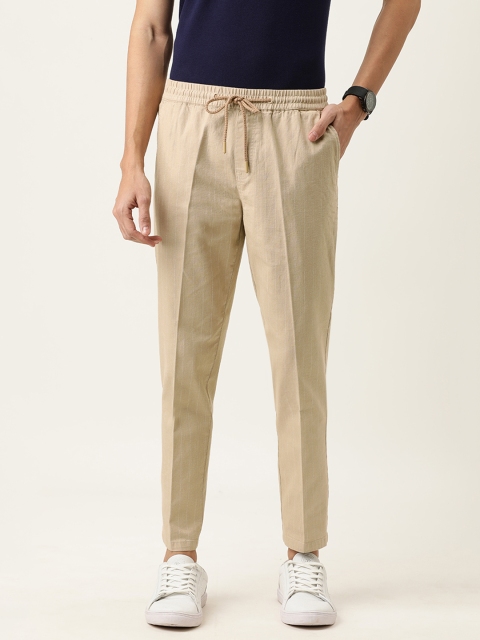 

Peter England Casuals Men Khaki Solid Skinny Fit Trousers