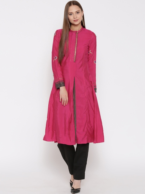 

Wishful by W Women Pink Embellished Detail Anarkali Kurta