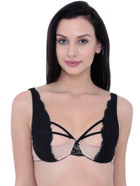 

Inner Sense Black Organic Wired Lace Bra ISB049
