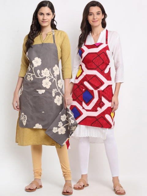 

NEUDIS Unisex Set of 2 Tropical Printed 210TC Apron and a Napkin, Multi