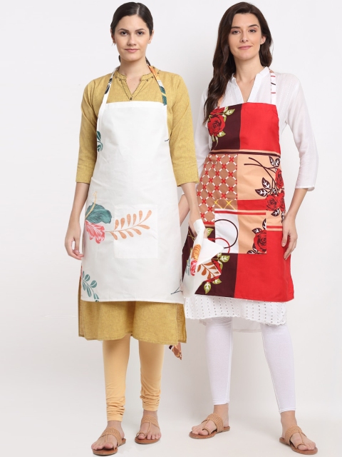 

NEUDIS Unisex Set of 2 Tropical Printed 210TC Apron and a Napkin, Multi