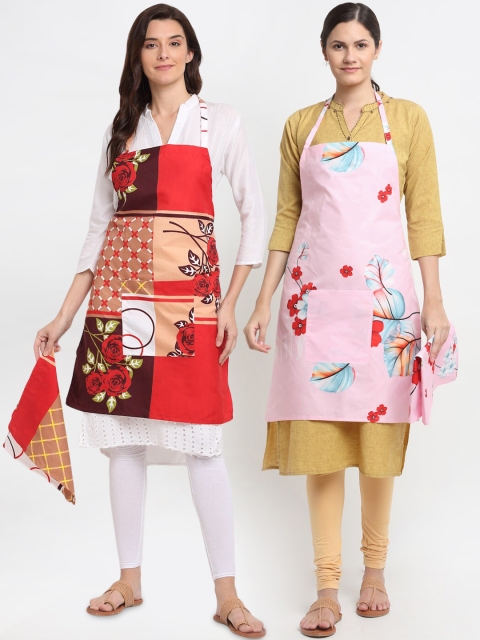 

NEUDIS Unisex Set of 2 Tropical Printed 210TC Apron and a Napkin, Multi