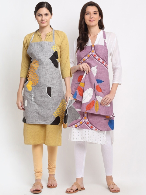 

NEUDIS Pack of 2 Printed 210TC Aprons, Multi