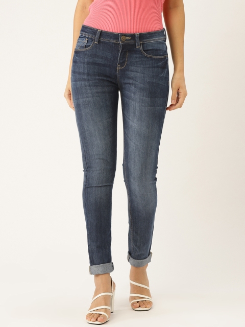 

Jealous 21 Women Navy Blue Washed Mid-Rise Regular Fit Jeans